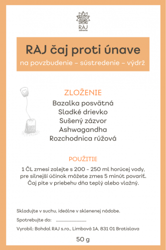 Raj čaj proti únave